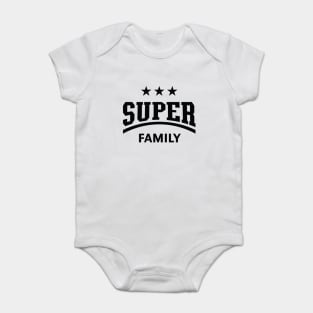 Super Family (Black) Baby Bodysuit